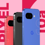 Três smartphones com sinais 'X' vermelhos nas etiquetas de especificações de bateria, câmera, memória, tela, rede e processador.