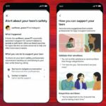 Instagram notificará os pais se seus filhos pesquisarem conteúdo de automutilação | Capturas de tela de alerta mostradas