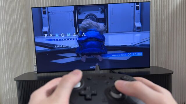 Pragmata no modo portátil do Nintendo Switch 2