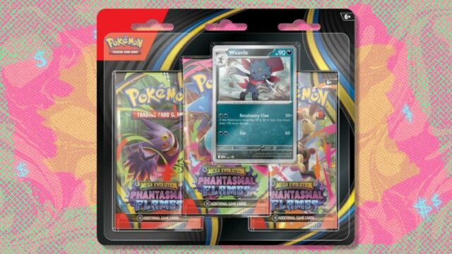 O Pokémon TCG Phantasmal Flames Triple Pack Weavile atingiu seu melhor preço na Amazon – economize mais de US$ 10
