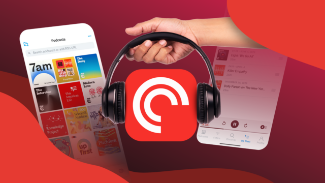 Foto de uma mulher ouvindo música em seus fones de ouvido