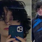 Postagem nas redes sociais de Jesse Strang, cujo nome de usuário do Reddit era Jesseboy347, tirando uma selfie no espelho enquanto usava maquiagem.