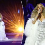 O ato olímpico de Mariah Carey levanta questões sobre uma possível sincronização labial e um curioso teleprompter