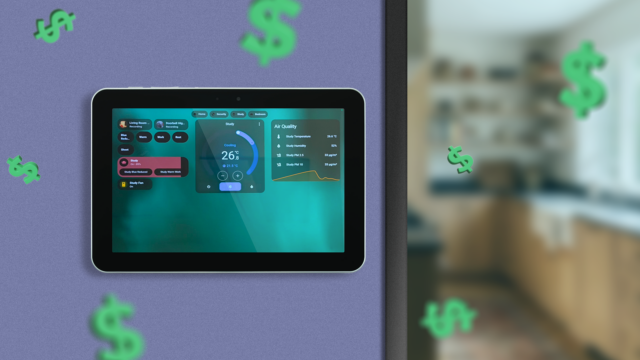 O brilho do tablet vintage que me economizou US$ 200 Dois tablets Android vistos de trás com várias notas de dólar ao redor