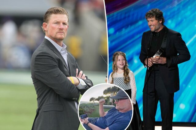 O gerente geral do Rams observa Matthew Stafford vencer o MVP da NFL de Cabo
