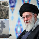 O líder supremo iraniano, Ali Khamenei, presidente alvo do ataque dos EUA ao Irã, à medida que surgem as primeiras fotos do complexo destruído