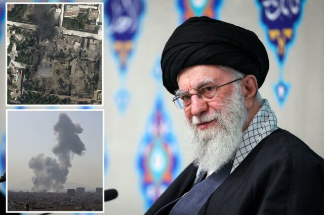 O líder supremo iraniano, Ali Khamenei, presidente alvo do ataque dos EUA ao Irã, à medida que surgem as primeiras fotos do complexo destruído
