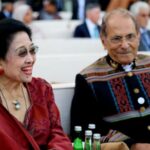 O momento em que Megawati participa do Fórum da Assembleia da Fraternidade Humana em Abu Dhabi