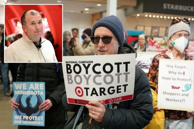 Michael Fiddelke na inauguração da loja Target SoHo em Nova York.