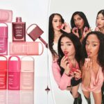 LANEIGE JUICEPOP BOX Lip Tint em Pop-Star Peach com uma amostra do produto.