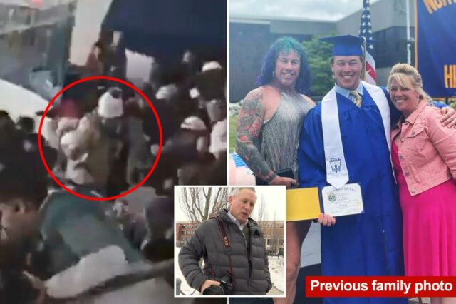 O pai trans de Rhode Island, Robert Dorgan, não fazia parte da foto de 'Senior Night' com ex-mulher e filhos antes do tiroteio mortal
