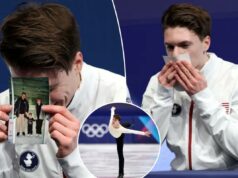 O patinador artístico americano Maxim Naumov beija foto de pais que morreram em acidente de avião em DC: ‘Senti a presença deles’ na estreia nas Olimpíadas O patinador artístico americano Maxim Naumov beija foto de pais que morreram em acidente de avião em DC: 'Senti a presença deles' na estreia nas Olimpíadas
