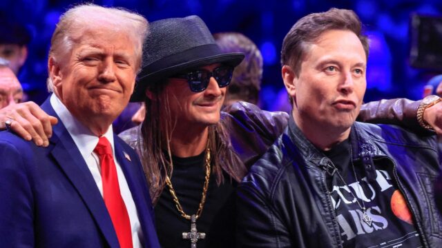 O músico Kid Rock se apresenta no quarto dia da Convenção Nacional Republicana no Fiserv Forum em 18 de julho de 2024 em Milwaukee, Wisconsin