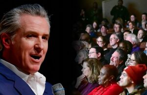 O público de Gavin Newsom Atlanta era predominantemente branco gavin-newsom-tmz-live-kal-02-24-2026