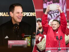 O técnico do Indiana, Curt Cignetti, junta-se a um clube raro com notável aumento salarial após conquistar o título nacional O técnico Tom Allen, do time de futebol americano Indiana Hoosiers, está na linha lateral.