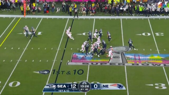 O touchdown de Barner quebra o coração de Pats no Super Bowl 60
