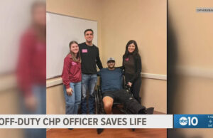 Oficial de CHP fora de serviço salva vida Yahoo news home