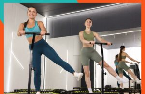 Os adultos aproveitam a tendência viral de ‘recuperação’ para tornar os exercícios divertidos novamente – ‘Eu me sinto como uma criança’ mini trampolim