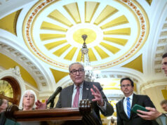 Os democratas do Senado se preparam para uma paralisação – com o público ao seu lado ARQUIVO - Agentes federais caminham por uma rua enquanto conduzem operações de fiscalização de imigração, quinta-feira, 5 de fevereiro de 2026, em Minneapolis. (Foto AP / Ryan Murphy, arquivo)