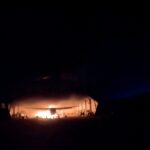 Uma imagem de satélite mostra o Aeroporto Internacional Diori Hamani e bases militares após tiros e explosões, em Niamey, Níger