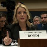 Pam Bondi entra em conflito com os democratas por causa dos arquivos de Epstein