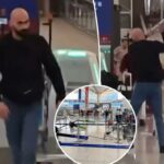 Passageiro violento ataca quiosques em aeroporto em vídeo selvagem