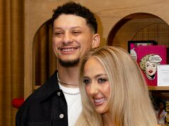 Patrick e Brittany Mahomes têm um encontro chique na festa pré-Super Bowl Maiô Brittany Mahomes Sports Illustrated, fevereiro de 2026