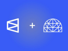 Polymarket adquire Dome para aprofundar infraestrutura de mercado de previsão Polymarket adquire Dome para aprofundar a infraestrutura de mercado de previsão. Fundo gradiente azul com dois logotipos brancos lado a lado com um sinal de mais entre eles: o logotipo da Polymarket à esquerda e um ícone geométrico em forma de cúpula representando a Dome à direita, simbolizando uma parceria ou aquisição.