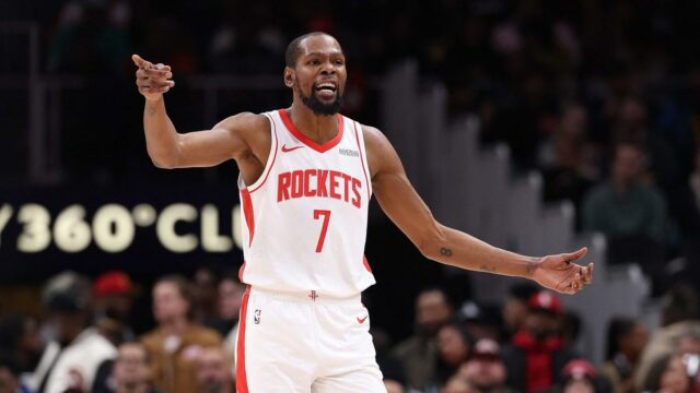 Por que Kevin Durant perdeu o jogo Rockets vs Pacers Por que Kevin Durant perdeu o jogo Rockets vs Pacers da NBA?