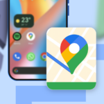 O aplicativo Google Maps aberto em um iPhone