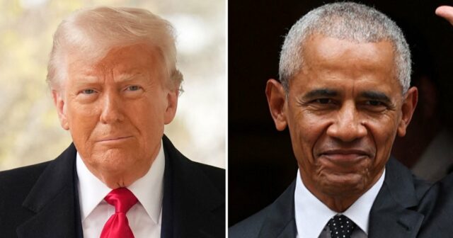 Presidente Donald Trump reage a Barack Obama dizendo que alienígenas GettyImages-2192480195 Donald Trump reage às reivindicações de alienígenas de Barack Obama.jpg