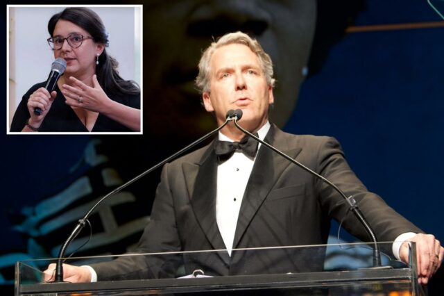 Bari Weiss fala na Conferência Global do Milken Institute de 2022.