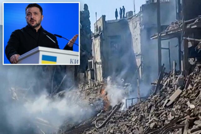 Presidente ucraniano Zelensky afirma apoio aos ataques dos EUA ao Volodymyr Zelenskyy falando em entrevista coletiva em Kyiv.