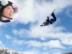 Previsão de Chloe Kim x Gaon Choi: probabilidades, escolhas e análises para a final do halfpipe feminino olímpico Um gráfico de linhas mostrando Chloe Kim com 66% de chance de ganhar uma medalha de ouro no halfpipe snowboard feminino.