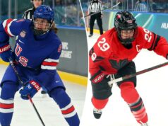 Previsões e probabilidades dos EUA x Canadá: melhores apostas no jogo da medalha de ouro do hóquei feminino nos Jogos Olímpicos de Inverno de 2026 MILÃO, ITÁLIA - 16 DE FEVEREIRO: Marie-Philip Poulin nº 29 da equipe do Canadá patina no gelo no primeiro período durante a partida semifinal dos playoffs femininos entre Canadá e Suíça no dia 10 dos Jogos Olímpicos de Inverno Milano Cortina 2026 na Arena de Hóquei no Gelo Milano Santagiulia em 16 de fevereiro de 2026 em Milão, Itália. (Foto de Bruce Bennett/Getty Images)