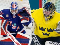 Previsões e probabilidades dos EUA x Suécia: melhores apostas no hóquei feminino nos Jogos Olímpicos de Inverno de 2026 Hilary Knight, da equipe dos Estados Unidos, se aquece para uma partida de hóquei no gelo.