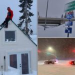 Primeira foto do local da avalanche mortal no Lago Tahoe – enquanto o resgatador fala em cabanas cobertas de neve