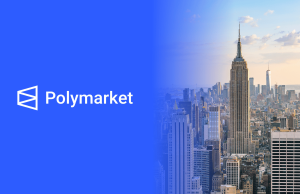 Processo de Nova York acusa Polymarket de administrar plataforma ilegal de apostas esportivas O processo de Nova York acusa a Polymarket de administrar uma plataforma ilegal de jogos de azar esportivos. Imagem dividida com o logotipo da Polymarket em um fundo azul sólido à esquerda e o horizonte da cidade de Nova York à direita, apresentando o Empire State Building em primeiro plano.