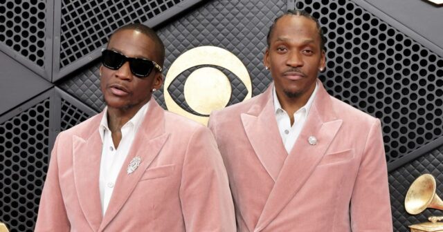 Pusha T chega ao tapete vermelho do Grammy de 2026 GettyImages-2259475968 Clipe Pharrell Williams Grammy 2026