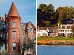 Quanto dinheiro você precisa ganhar por ano para ser ‘rico’ em cada estado dos EUA Um veleiro na água em frente a luxuosas casas à beira-mar em Greenwich, Connecticut.