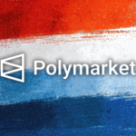 O regulador holandês ordena que a Polymarket interrompa os serviços ou pague multas. Logotipo da Polymarket no topo da bandeira holandesa