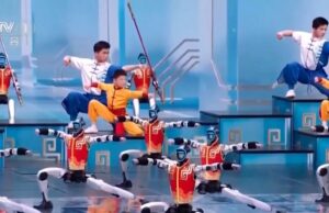 Robôs humanóides realizam backflips e artes marciais na Gala de Ano Novo Robôs humanóides realizam backflips e artes marciais na Gala de Ano Novo