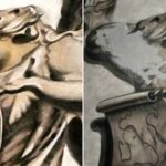 O rosto do anjo havia desaparecido quando a igreja abriu suas portas na quarta-feira: o corpo do querubim permanece, mas o rosto foi apagado com uma placa de tinta ou gesso desleixada.