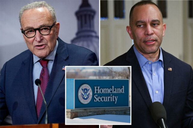 Schumer diz que há três pontos de conflito na paralisação do DHS – já que milhares de trabalhadores do ICE e da TSA ficam sem remuneração
