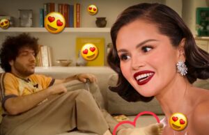 Selena Gomez diz que ama mais Benny Blanco depois de pés descalços sujos, Mic Fart selena gomez e benny blanco coração olhos getty 1