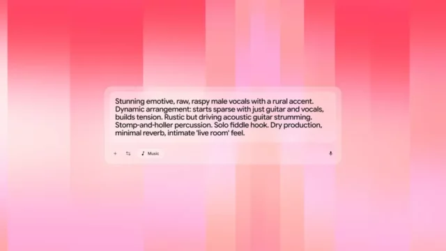 Captura de tela do Google Lyria 3 mostrando uma mulher de 20 anos