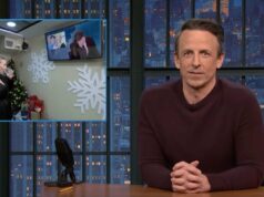 Seth Meyers ri do vídeo de bobsled das Olimpíadas de Colin Jost: ‘Encontrei algo mais assustador’ do que uma piada de Michael Che sobre Scarlett Johansson Jogar