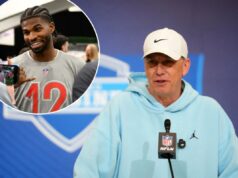 Shedeur Sanders ganhou um presente de aniversário verdadeiramente desconcertante para o novo técnico dos Browns, Todd Monken Shedeur Sanders fala à mídia no treino do AFC Pro Bowl.