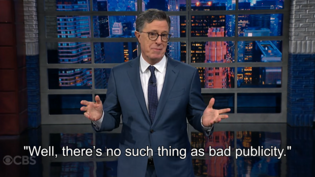 Stephen Colbert reage ao ser mencionado nos arquivos de Epstein
