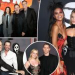 Courtney Cox, Skeet Ulrich, Neve Campbell, David Arquette e Matthew Lillard